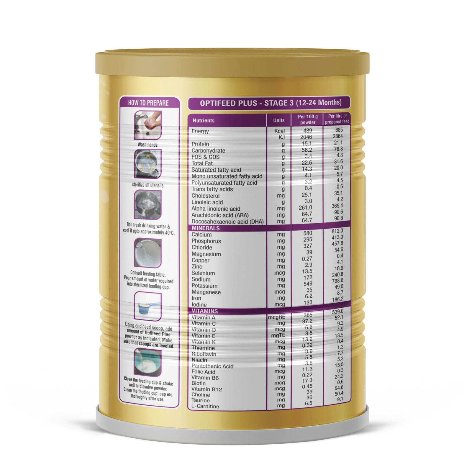OptiFeed Plus Stage 3 Baby Milk Powder above 12 months, 400g Tin - Image 2